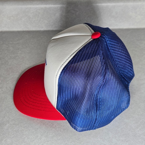 Vintage All‎ The Way USA Los Angeles 1984 Patriotic Trucker Hat Cap - Picture 3 of 7